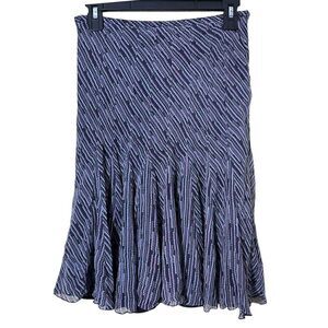 Alfani A-Line Geometric Silk Skirt Size 2 Petite